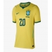 Brazil Lucas Paqueta #20 Domaci Dres za Ženska SP 2026 Kratak Rukav